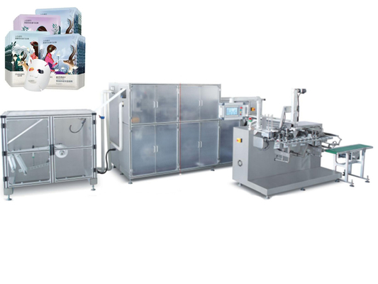 เครื่องพับแผ่นมาส์กหน้ารับรอง CE 60Hz เครื่องสำอางความเร็วสูง