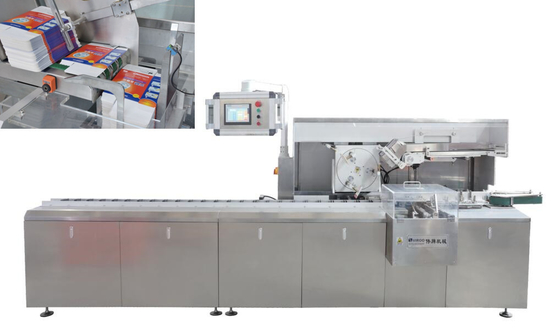 120pcs / Min เครื่องบรรจุยา 4 พับ Tube Cartoning Machine
