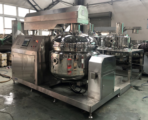 304/316L ถังผสม วัคูมเหลว emulsify homogenizer ถังที่มีไฟฟ้าการทําความร้อน เครื่องทําครีมหน้าน้ํายาร่างกาย