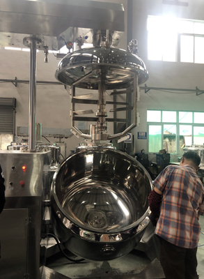 304/316L ถังผสม วัคูมเหลว emulsify homogenizer ถังที่มีไฟฟ้าการทําความร้อน เครื่องทําครีมหน้าน้ํายาร่างกาย