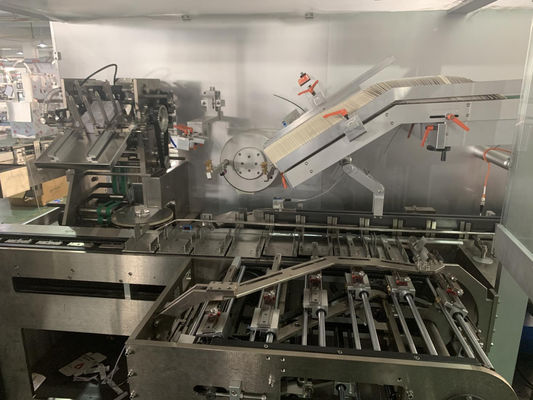 PLC บรรจุกล่องยา Line Interlocked Door Automatic Cartoning Machine