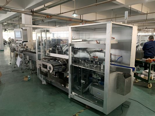 120pcs / Min เครื่องบรรจุยา 4 พับ Tube Cartoning Machine